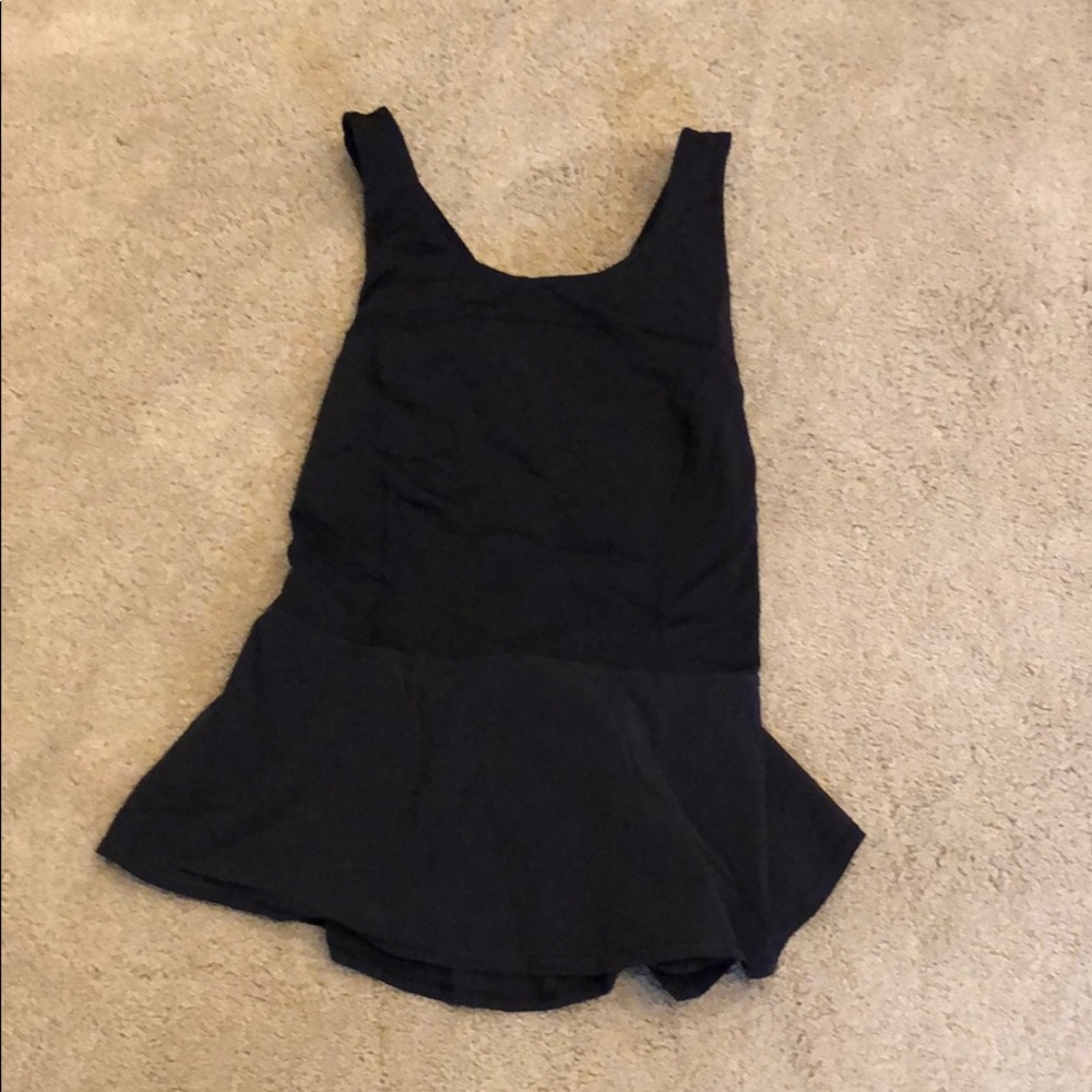 Lululemon Black peplum tank size 6